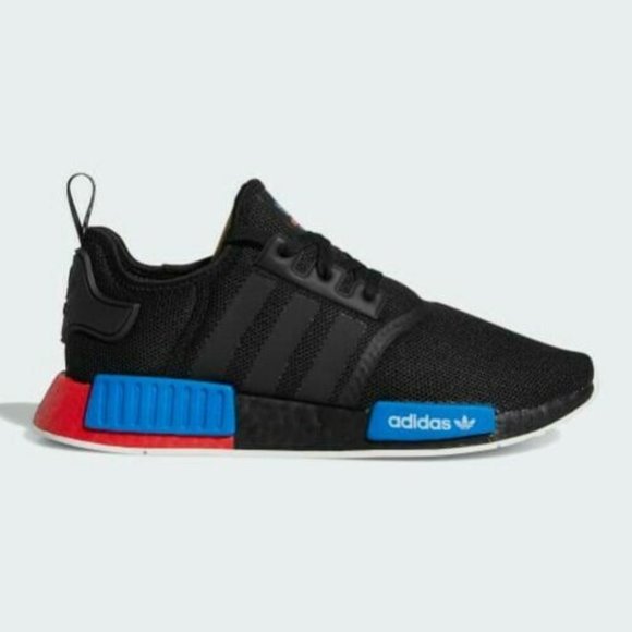 Nike Other - Adidas Original Nmd R1 Men's Running Sneakers Fx4355 Black/Blue/Red Size 5.5